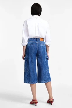 Bermuda di jeans con tasche cargo