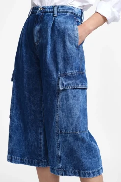 Bermuda di jeans con tasche cargo