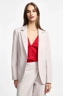 Blazer con bolsillos de botón y solapa