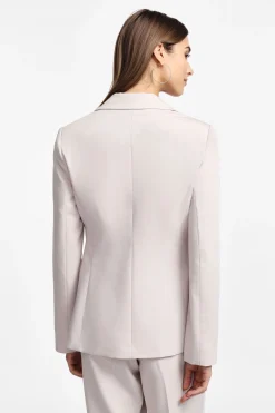 Blazer con bolsillos de botón y solapa