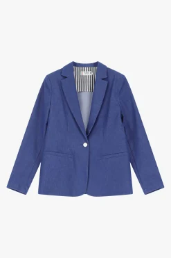 Blazer con botón delantero