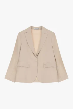 Blazer con botón único y bolsillos