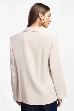 Blazer con botón único y bolsillos