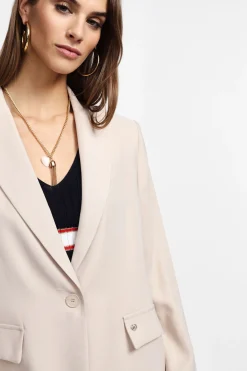 Blazer con botón único y bolsillos