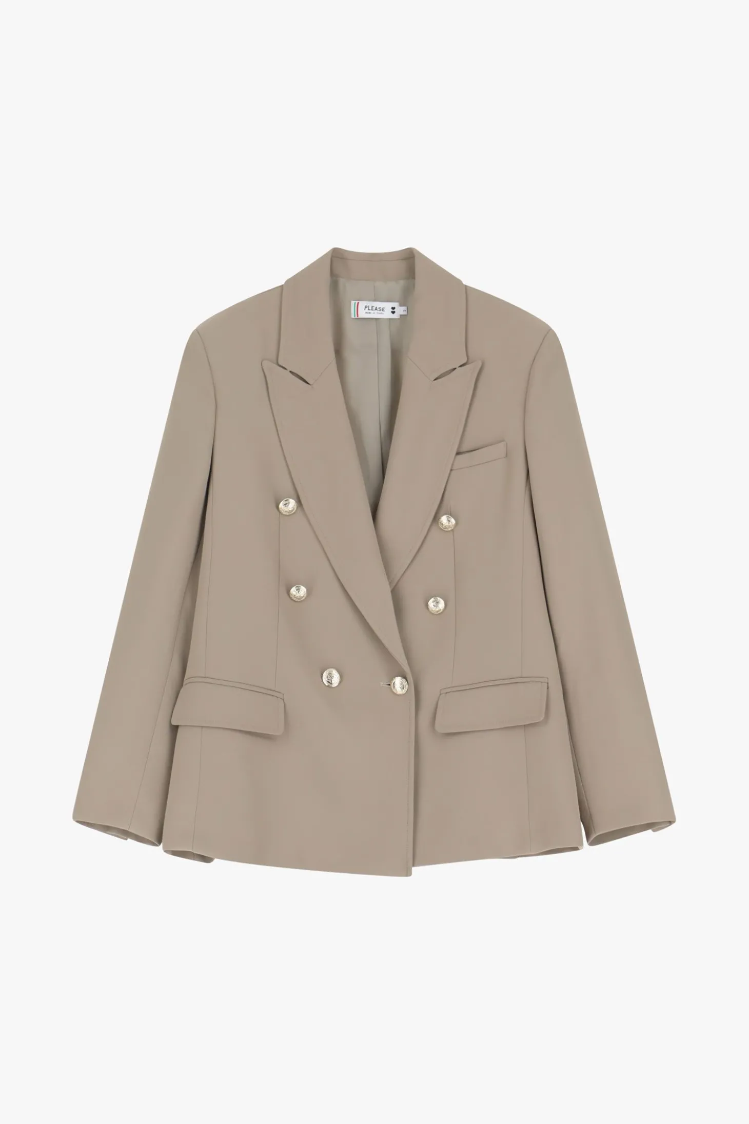 Blazer con botonadura doble y bolsillos