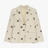 Blazer con botones y estampado floral