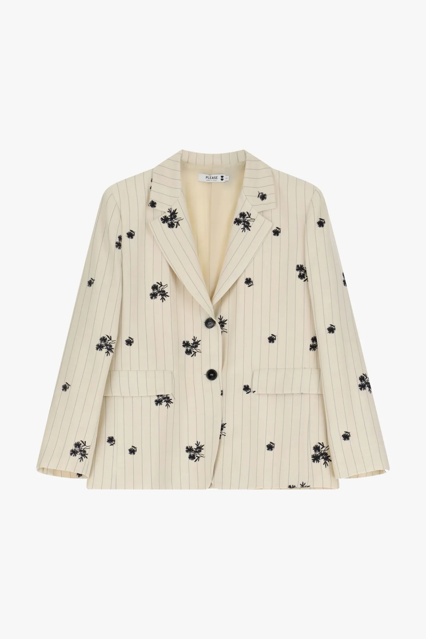 Blazer con botones y estampado floral