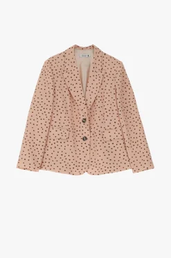 Blazer con botones y estampado