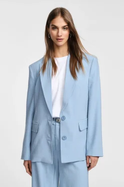 Blazer con botones y estampado