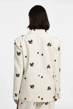 Blazer con botones y estampado floral