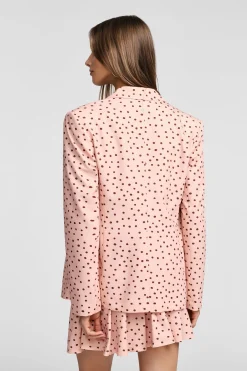 Blazer con botones y estampado