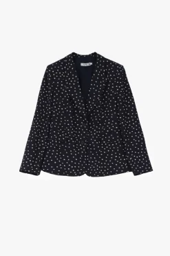 Blazer con botones y estampado