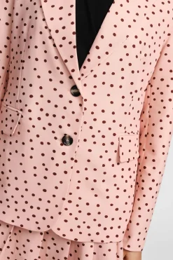 Blazer con botones y estampado