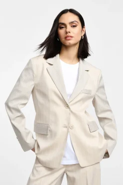 Blazer con botones y rayas