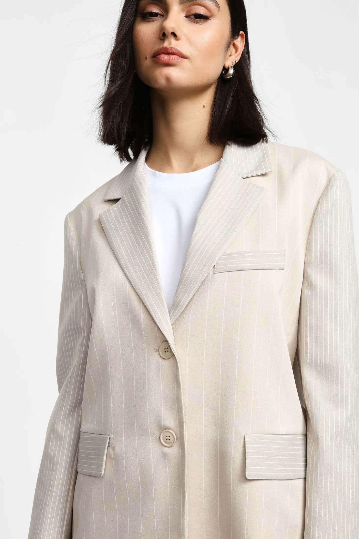 Blazer con botones y rayas