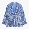 Blazer con lentejuelas y botones