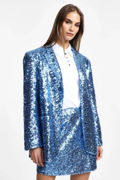 Blazer con lentejuelas y botones