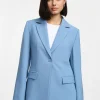 Blazer de botón único con bolsillos
