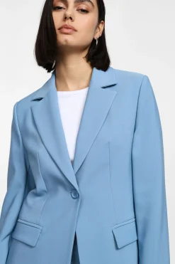 Blazer de botón único con bolsillos