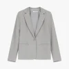 Blazer de botonadura simple color liso