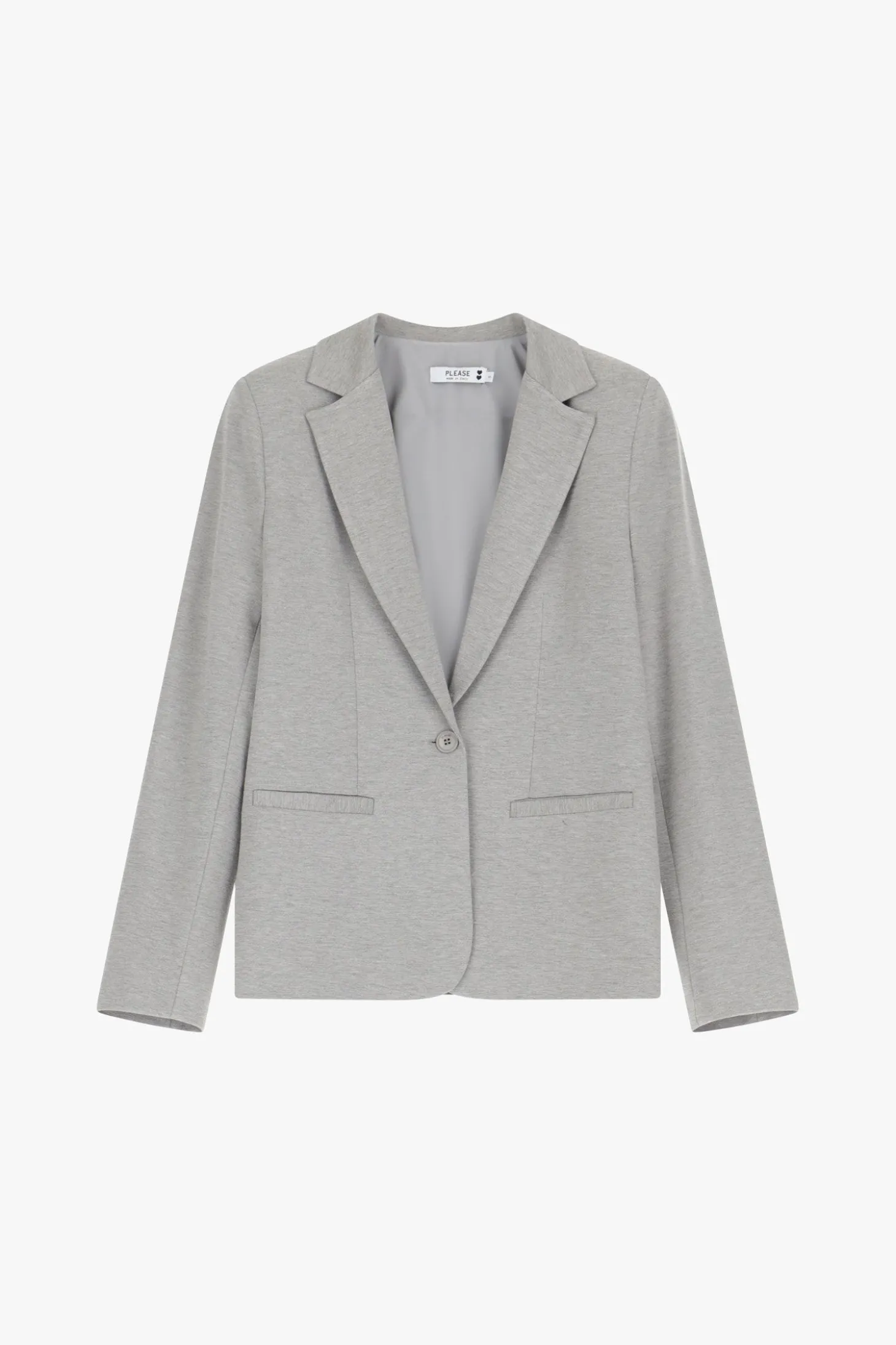 Blazer de botonadura simple color liso