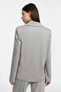 Blazer de botonadura simple color liso