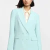 Blazer de doble botonadura liso