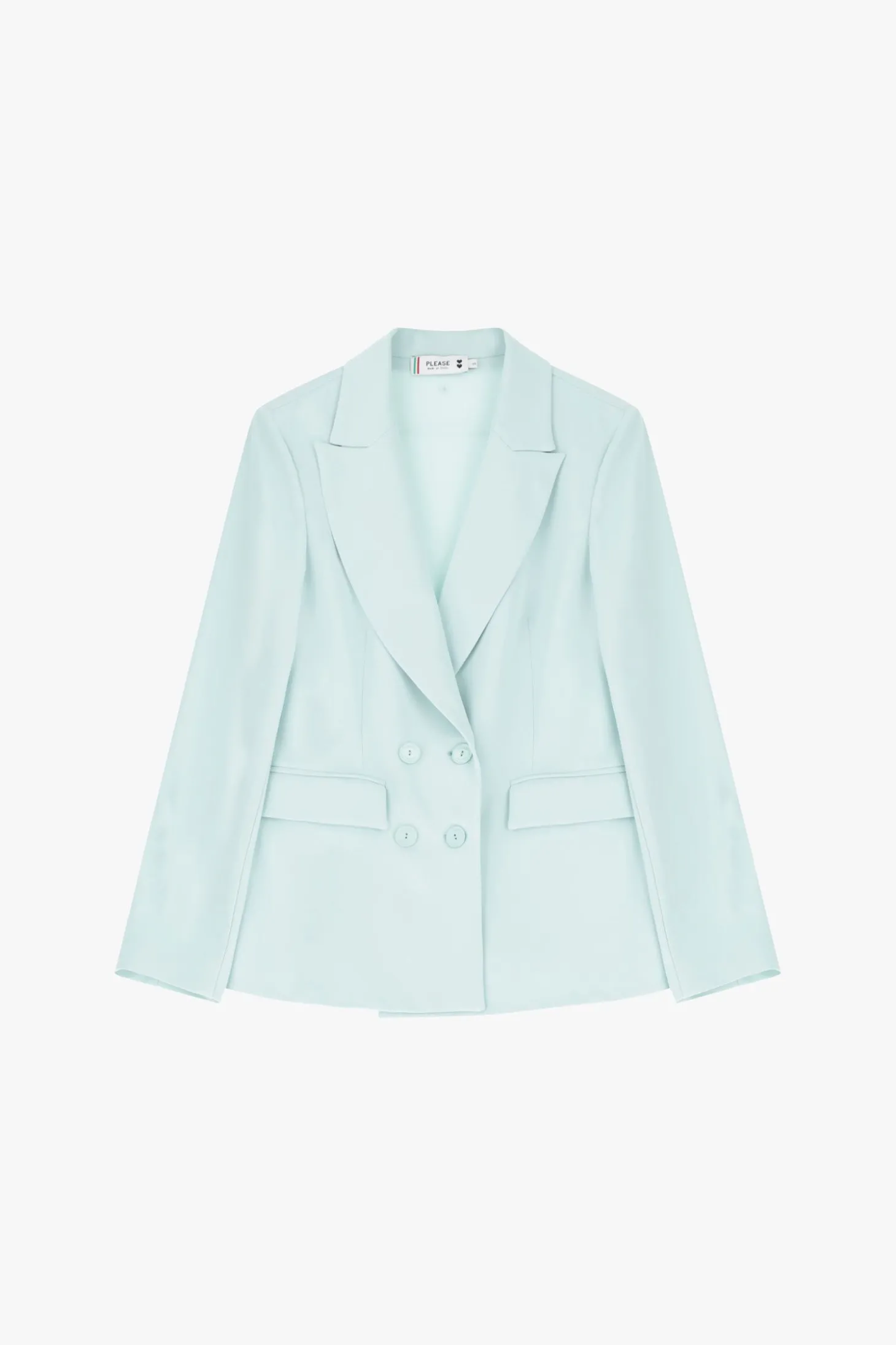 Blazer de doble botonadura liso
