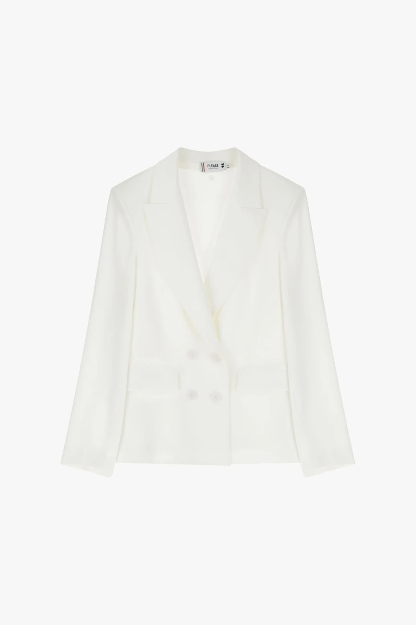 Blazer de doble botonadura liso