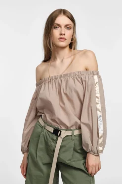Camisa bardot manga larga