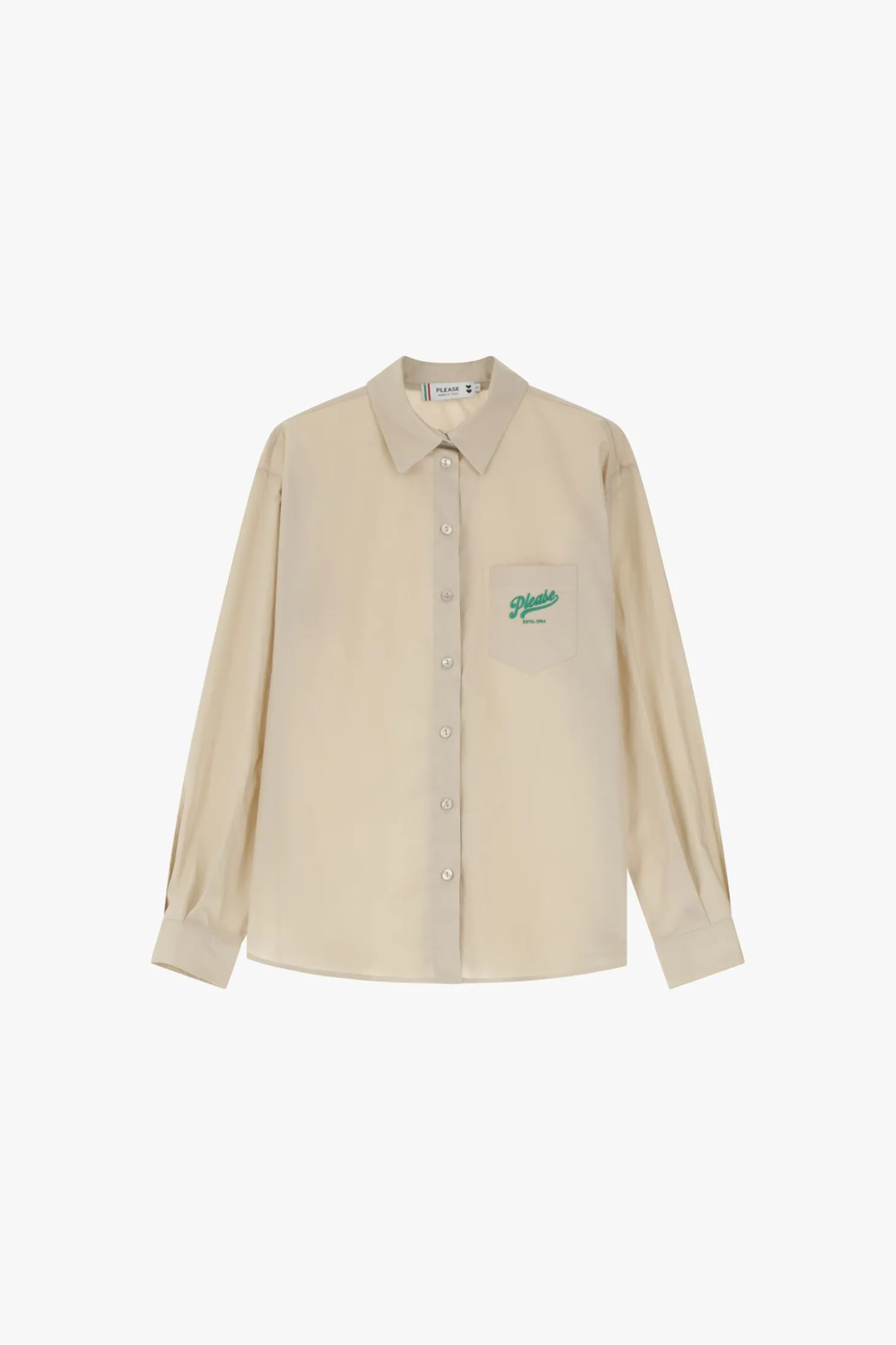Camisa clásica de manga larga con logo