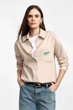 Camisa clásica de manga larga con logo