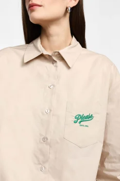 Camisa clásica de manga larga con logo