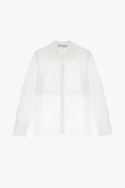 Camisa con cuello clásico y encaje