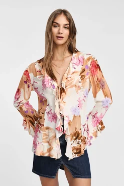 Camisa con estampado y manga larga