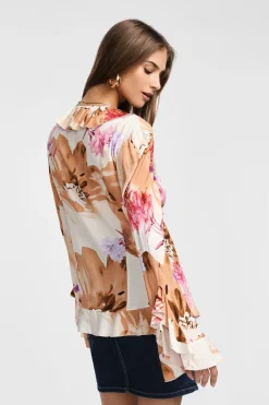 Camisa con estampado y manga larga