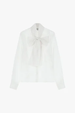 Camisa con mangas largas y lazo