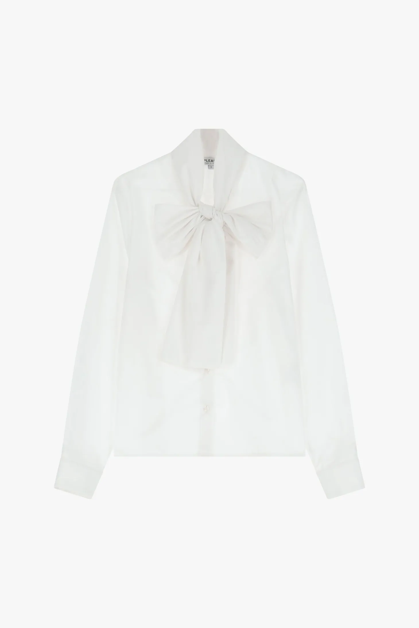 Camisa con mangas largas y lazo