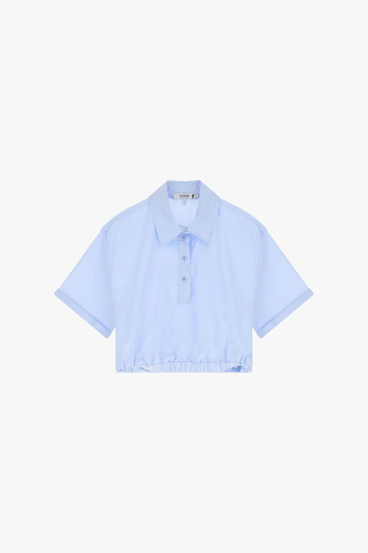 Camisa corta con cuello clásico