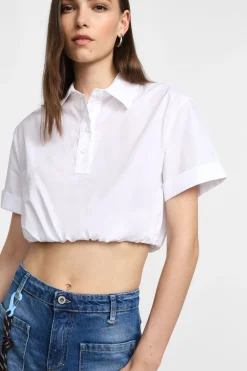 Camisa corta con cuello clásico