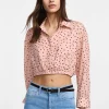 Camisa corta de lunares con cuello