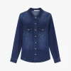 Camisa de denim con bolsillos y botones