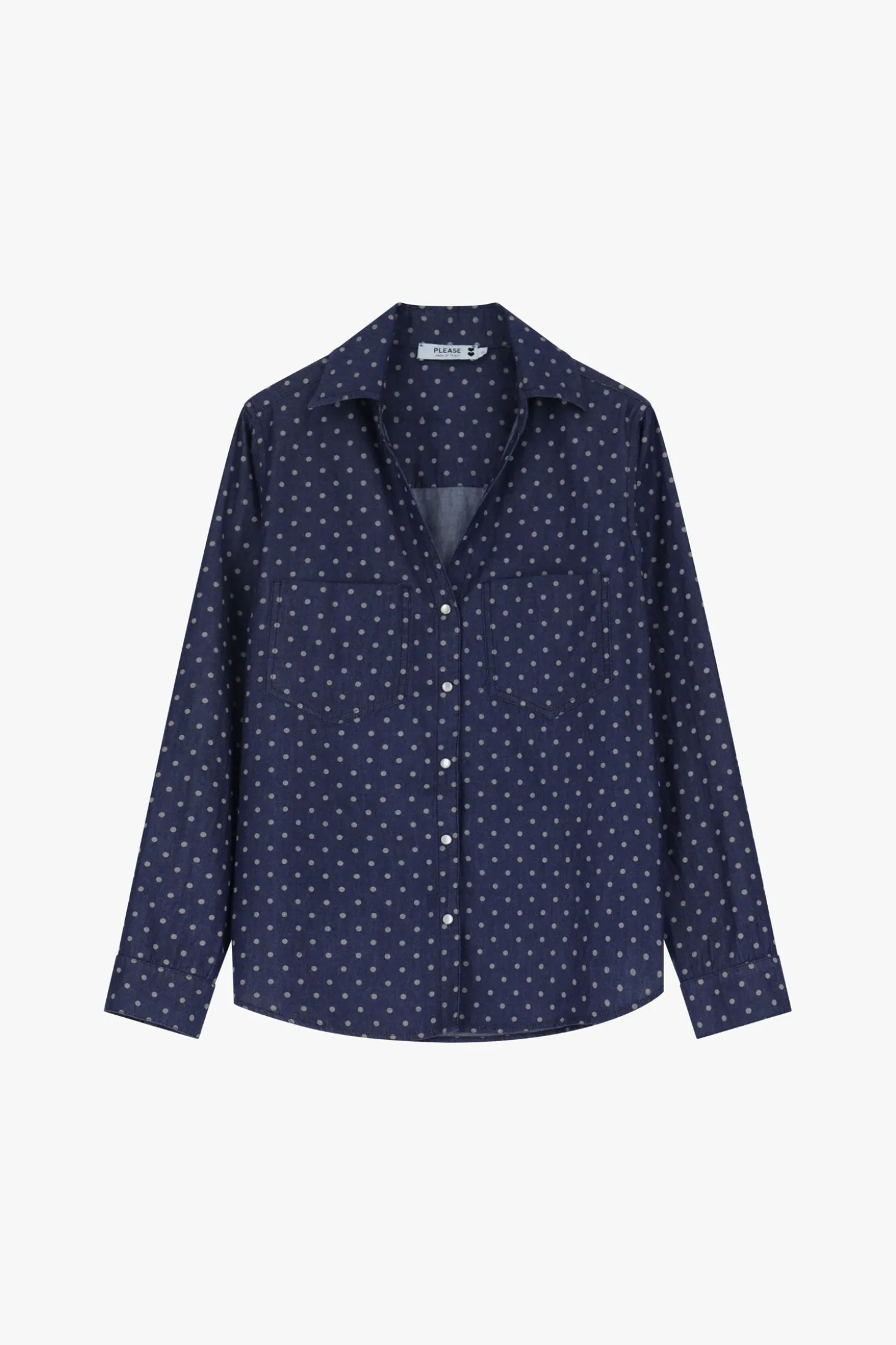 Camisa de lunares con cuello clásico