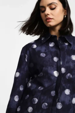 Camisa estampada con mangas 3/4