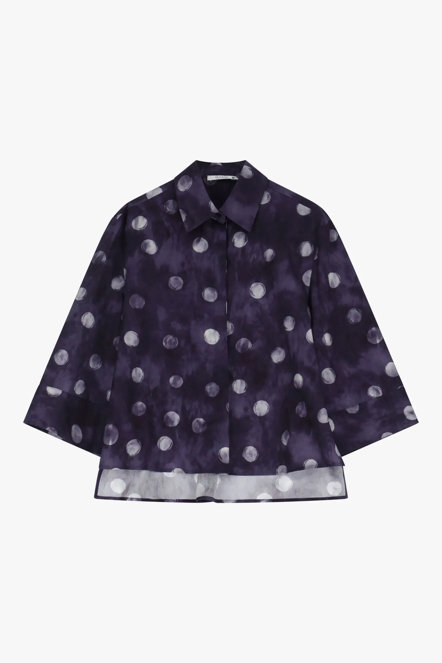 Camisa estampada con mangas 3/4