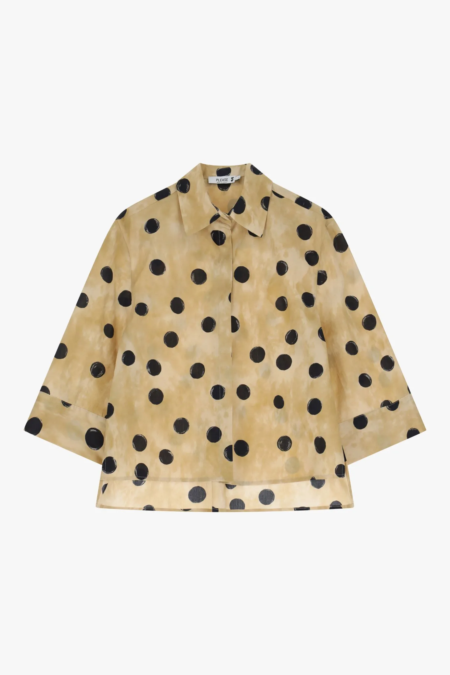 Camisa estampada con mangas 3/4