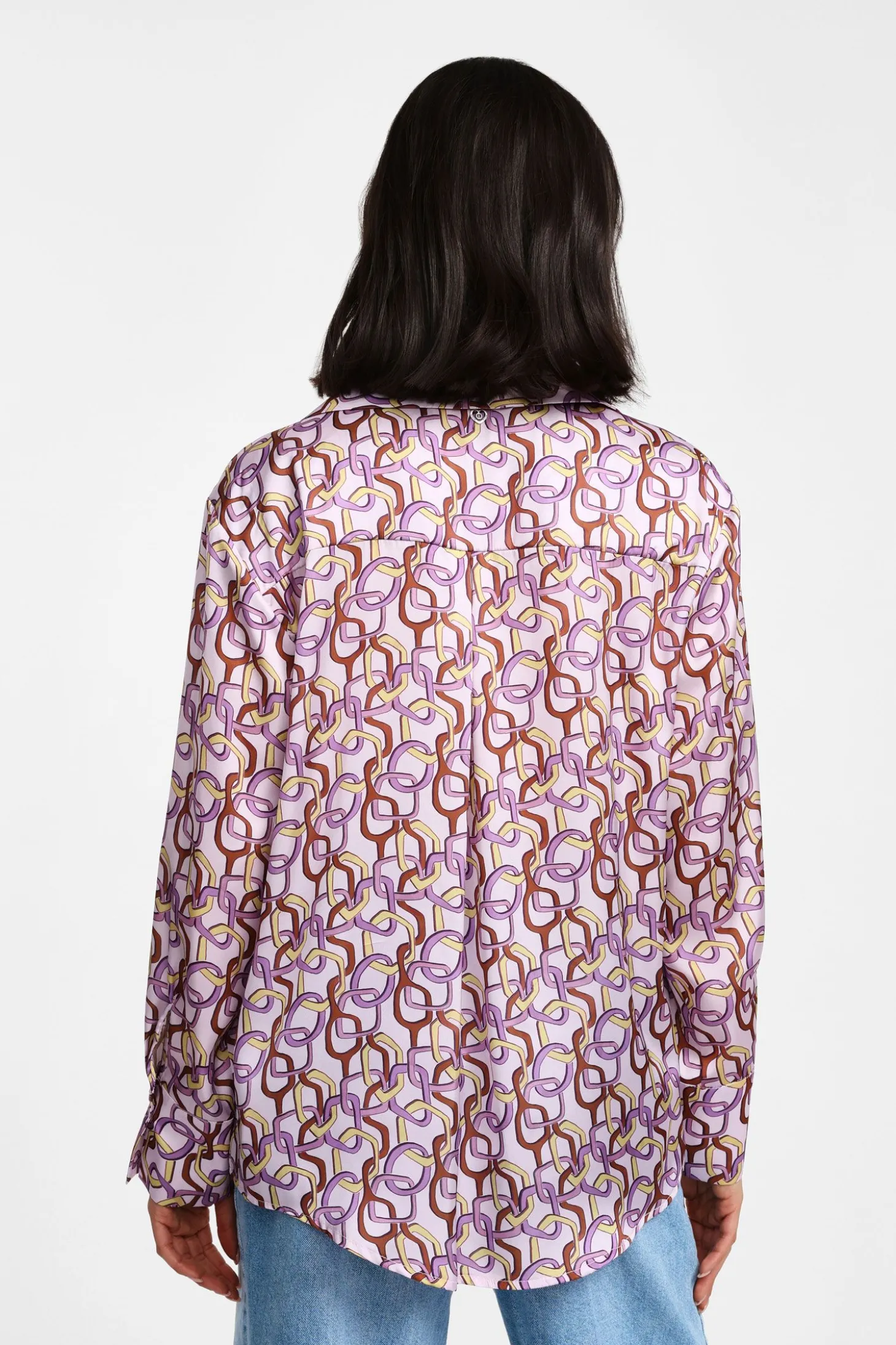 Camisa estampada cuello clásico