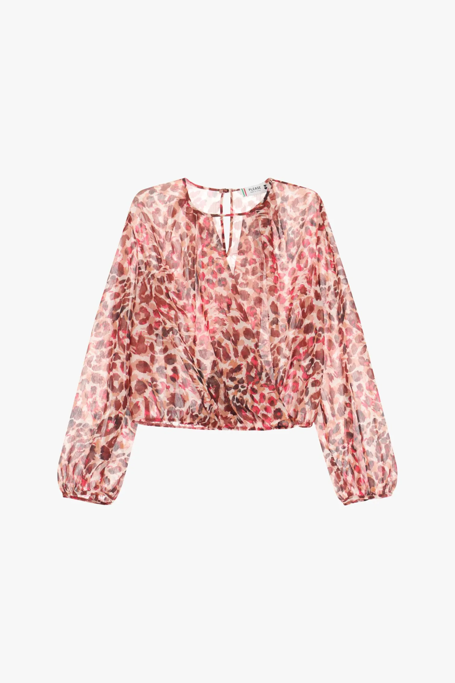 Camisa estampado animal con mangas largas