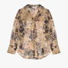 Camisa floral de manga larga