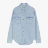 Camisa vaquera con pedrería y bolsillos